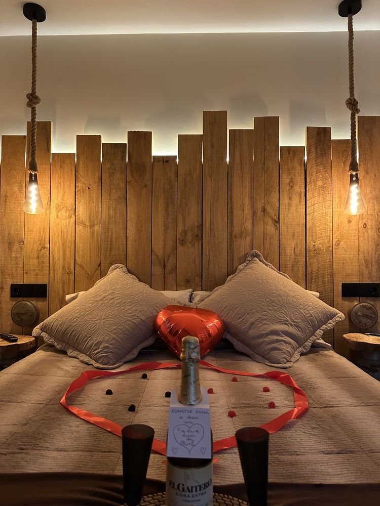 Double bed with a welcome touch