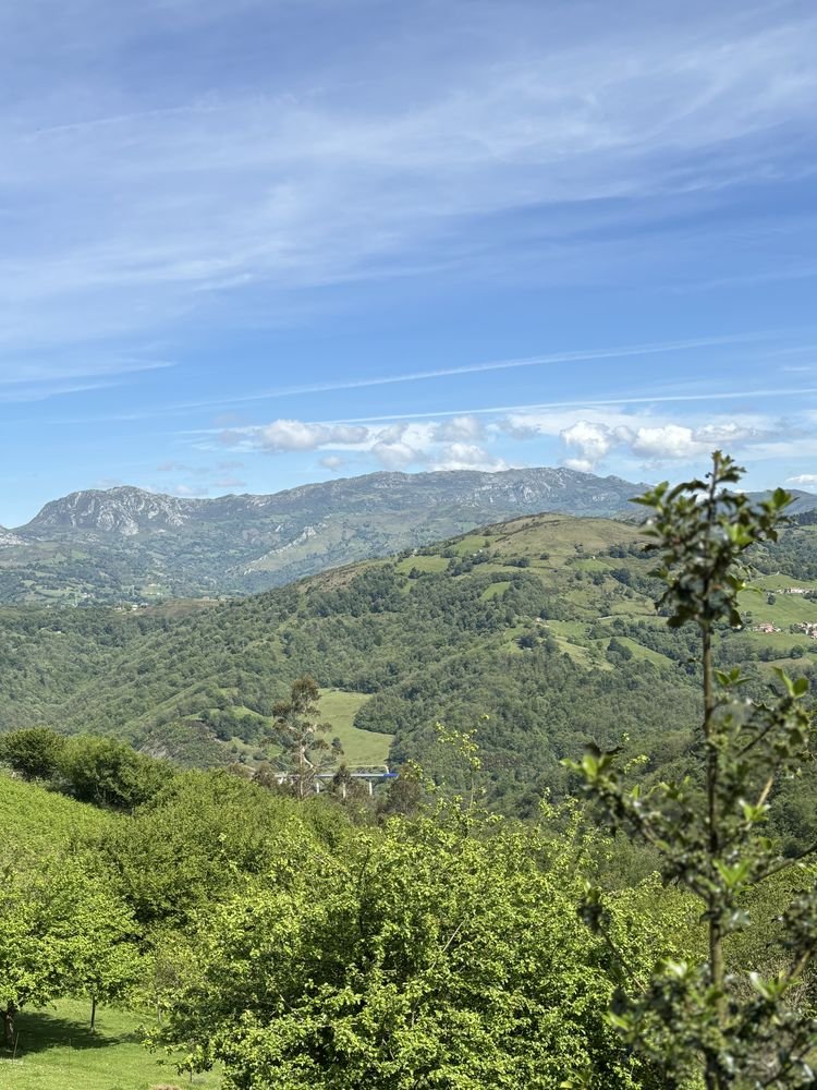 The hills of Siero from the farm