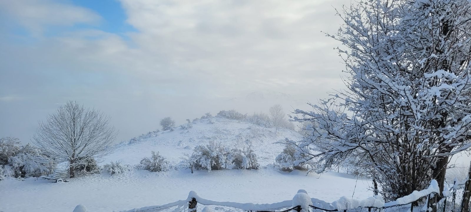 Snow-covered hills